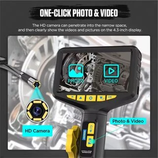 Бороскоп автомобільний Autool SVB305 Відеоскоп Ендоскоп поворотний професійний