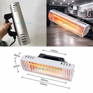 Інфрачервона лампа для сушки PL-1000W для сушіння фарби, для плівки