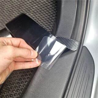 Карбонова Бронеплівка на авто &quot;Карбон 5D&quot; (10см) захисна плівка на пороги